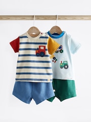 Bright Baby T-Shirts And Shorts Set 2 Pack - Image 1 of 11