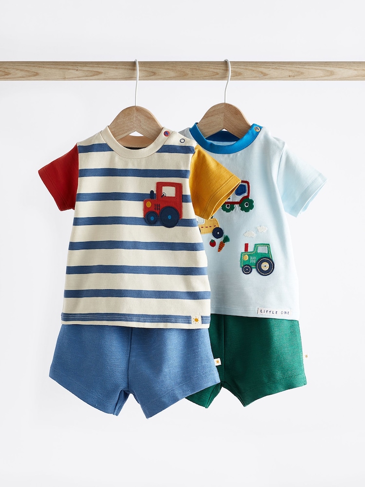Bright Baby T-Shirts And Shorts Set 2 Pack - Image 1 of 11
