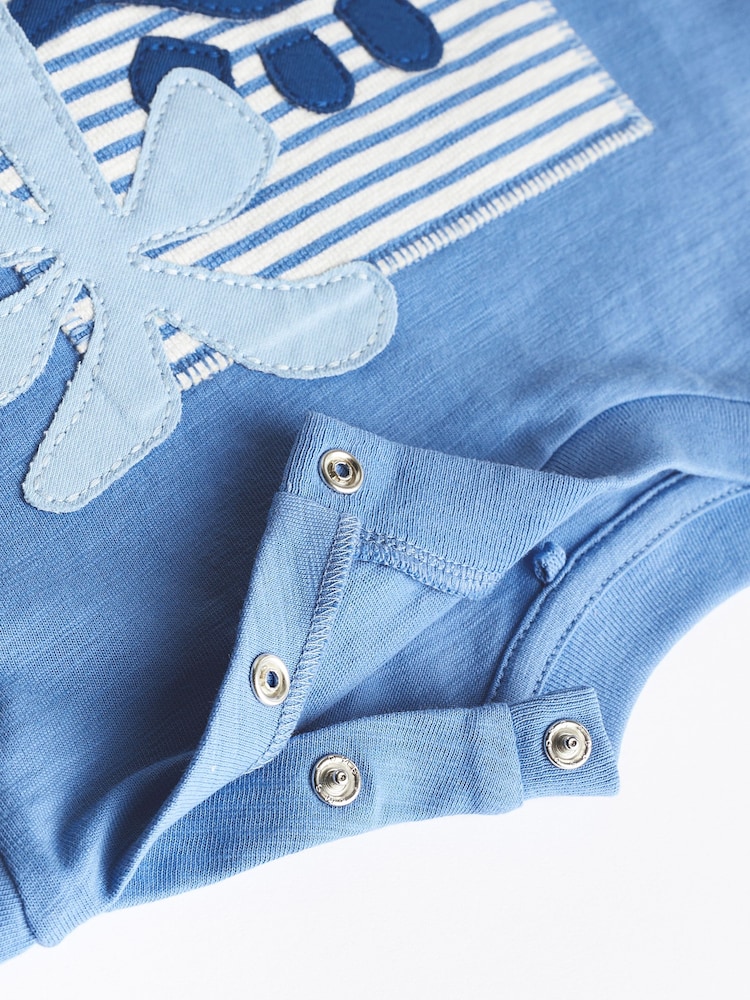 Blue/Neutral Baby 100% Cotton T-Shirts And Shorts Set 2 Pack - Image 12 of 12 Blue/Neutral Baby 100% Cotton T-Shirts And Shorts Set 2 Pack - Image 12 of 12
