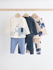 Blue Elephant Baby Top and Leggings 6 Piece Set - Image 1 of 16