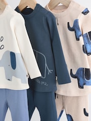 Blue Elephant Baby Top and Leggings 6 Piece Set - Image 11 of 16