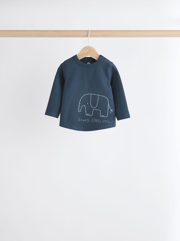 Blue Elephant Baby Top and Leggings 6 Piece Set - Image 7 of 16