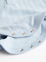 Blau/Weiß - Baby Bodys mit Kragen, 2er-Pack - Bild 5 von 7