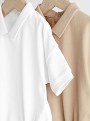Weiß/Neutral - Baby Bodys mit Kragen, 2er-Pack - Bild 3 von 7