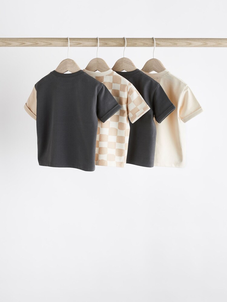 Monochrome Baby Short Sleeve T-Shirts 4 Pack - Image 2 of 12 Monochrome Baby Short Sleeve T-Shirts 4 Pack - Image 2 of 12