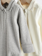 Grey Baby Collar Bodysuits 2 Pack - Image 3 of 9