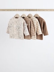 Enobarvni - Dolgimi rokavi Baby majica 4 Pack - Slika 1 iz 1