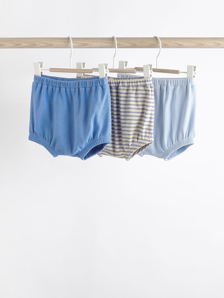 Blue Baby Textured Shorts 3 Pack - Image 1 of 7 Blue Baby Textured Shorts 3 Pack - Image 1 of 7