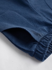 Navy Brown 100% Cotton Textured Baby Shorts 3 Pack - Image 5 of 6