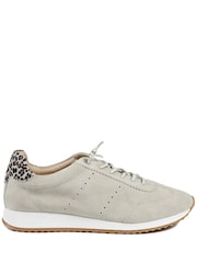 Jones Bootmaker Natural Alenya Suede Leather Lace Up Trainers - Image 2 of 5