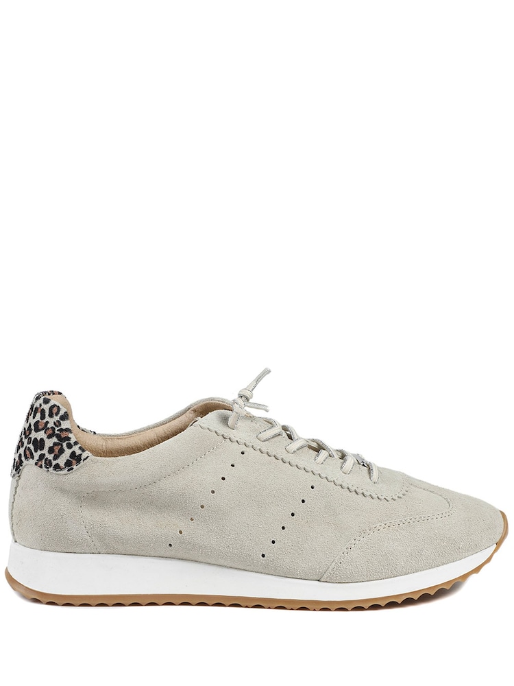 Jones Bootmaker Natural Alenya Suede Leather Lace Up Trainers - Image 2 of 5 Jones Bootmaker Natural Alenya Suede Leather Lace Up Trainers - Image 2 of 5