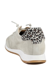 Jones Bootmaker Natural Alenya Suede Leather Lace Up Trainers - Image 3 of 5