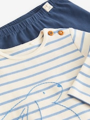 Blue/White Bunny Baby Top and Leggings 2 Piece Set - Image 6 of 6