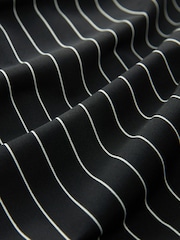 Black/White Stripe Asymmetric Pinstripe Shirt Dress - Image 7 of 7