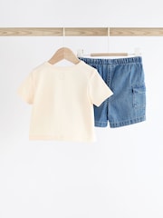 Blue Boat Baby T-Shirt and Shorts 2 Piece Set - Image 4 of 9