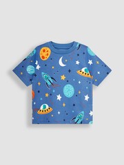 JoJo Maman Bébé Space Glow In The Dark Jersey Pyjamas - Image 4 of 7