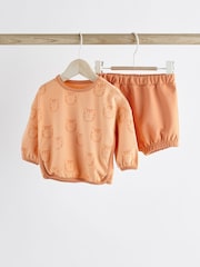 Orange Tiger Baby T-Shirt and Shorts 2 Piece Set - Image 1 of 9