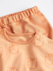 Orange Tiger Baby T-Shirt and Shorts 2 Piece Set - Image 6 of 9