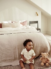 Cream Ribbed Top and Shorts Baby Set - Image 3 of 6