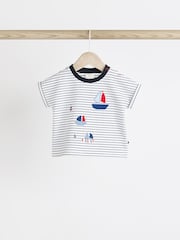 Red/Blue Nautical Baby T-Shirt And Shorts 2 Piece Set - Image 5 of 11