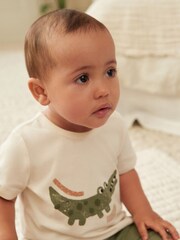 Croc, Salbeigrün - 2-teiliges Baby-Set aus T-Shirt und Shorts - Bild 2 von 4