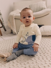 Blue Elephant Baby Top And Leggings Set - Image 2 of 11