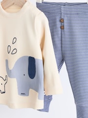 Blue Elephant Baby Top And Leggings Set - Image 8 of 11