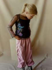Black Tattoo Mesh Long Sleeve T-Shirt (3-16yrs) - Image 1 of 7