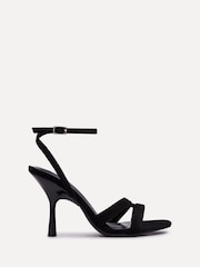 Linzi Black Bronte Heeled Sandals With Double Front Strap - Image 3 of 6