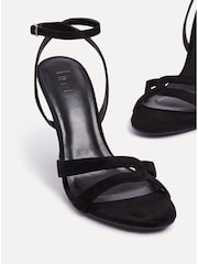 Linzi Black Bronte Heeled Sandals With Double Front Strap - Image 5 of 6