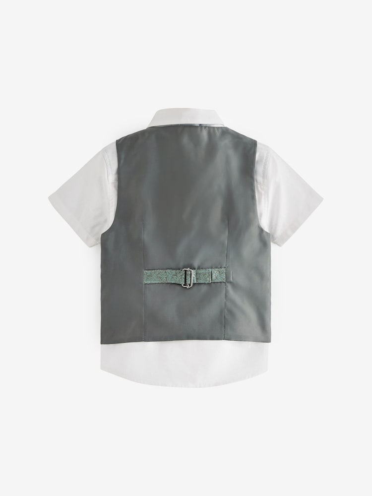 Mint Green Waistcoat, Shirt and Bowtie Set (3mths-9yrs) - Image 2 of 4