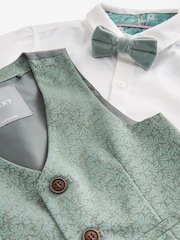 Mint Green Waistcoat, Shirt and Bowtie Set (3mths-9yrs) - Image 4 of 4