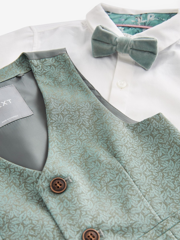 Mint Green Waistcoat, Shirt and Bowtie Set (3mths-9yrs) - Image 4 of 4