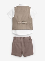 Neutral/Samt - Set aus Weste, Hemd, Shorts und Fliege, 4-teilig (3M.–9J.) - Bild 4 von 7