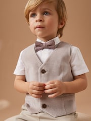 Neutral Waistcoat, Shirt and Bowtie Set (3mths-9yrs) - Image 1 of 9