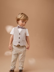 Neutral Waistcoat, Shirt and Bowtie Set (3mths-9yrs) - Image 2 of 9