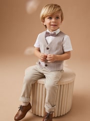 Neutral Waistcoat, Shirt and Bowtie Set (3mths-9yrs) - Image 3 of 9