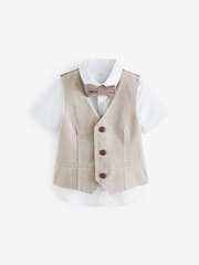 Neutral Waistcoat, Shirt and Bowtie Set (3mths-9yrs) - Image 5 of 9