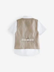 Neutral Waistcoat, Shirt and Bowtie Set (3mths-9yrs) - Image 6 of 9