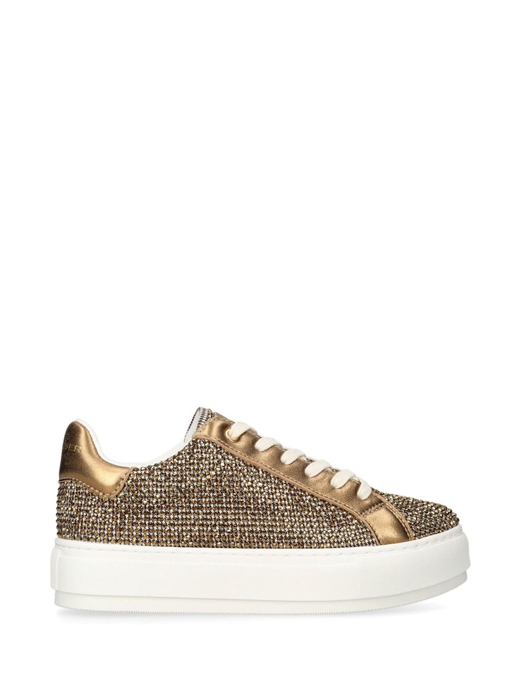 Kurt Geiger London Gold Laney Trainers - Image 2 of 5