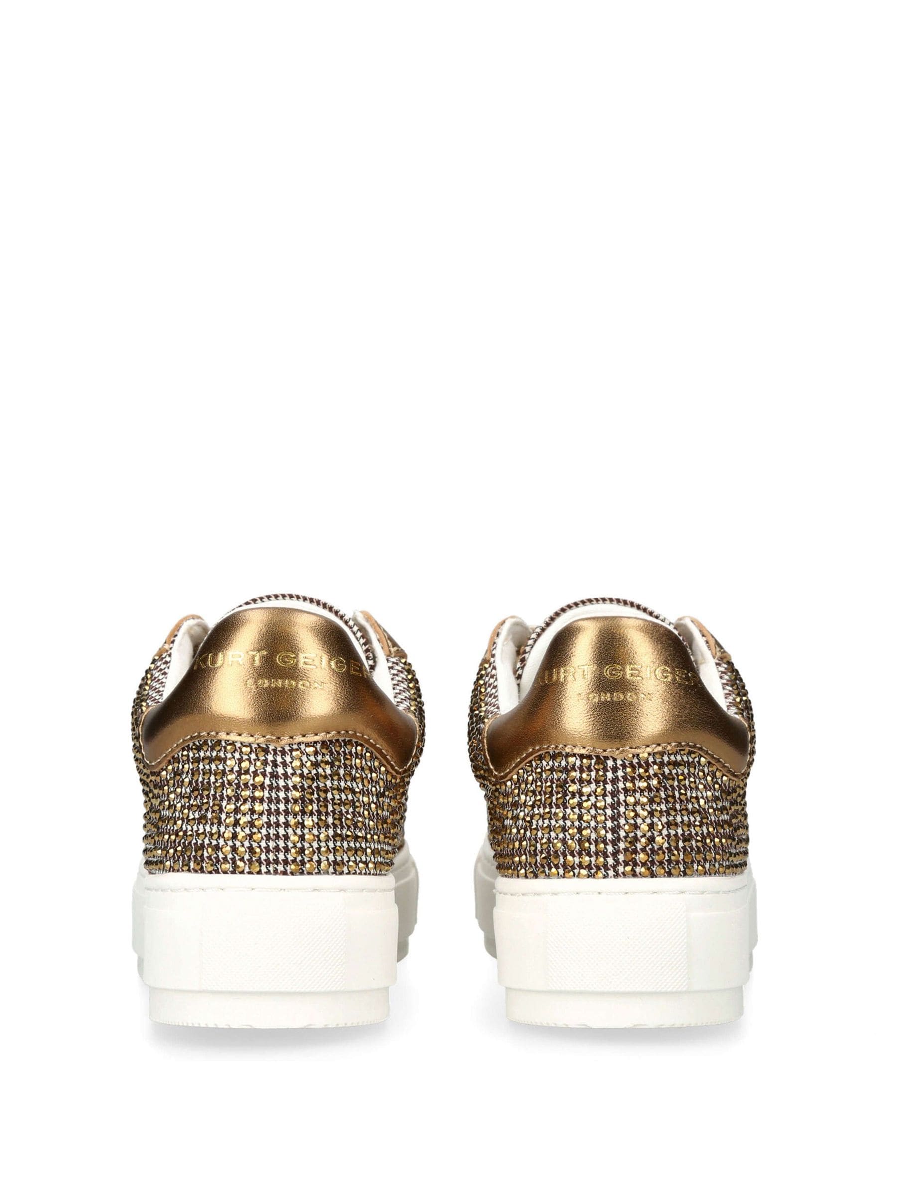 Kurt geiger gold trainers hotsell