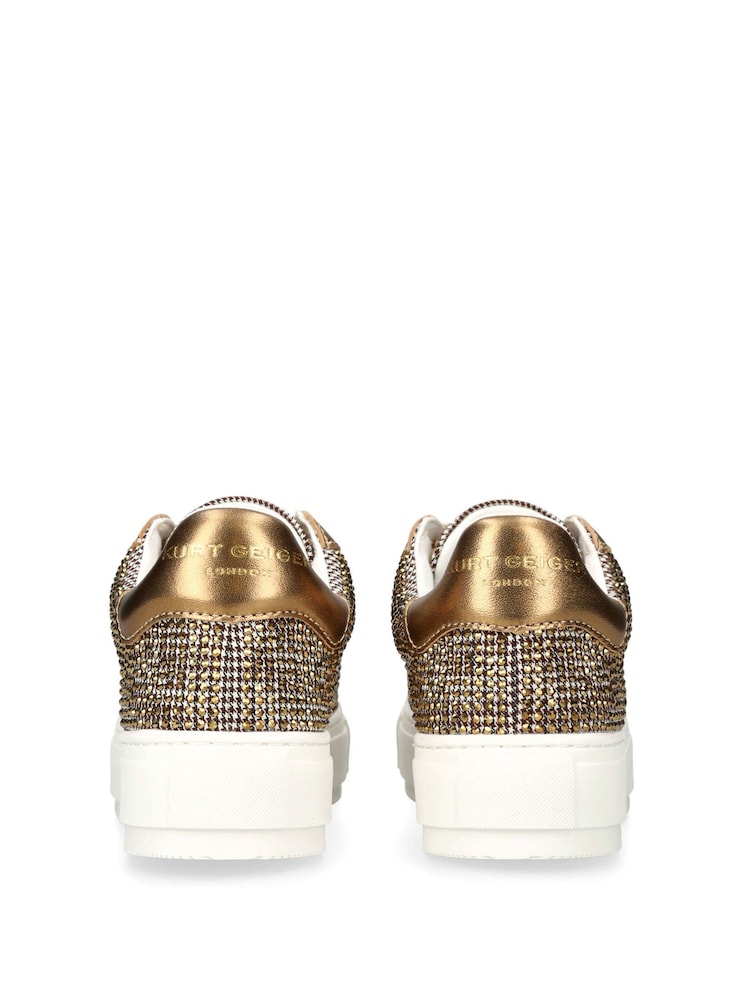 Kurt Geiger London Gold Laney Trainers - Image 5 of 5