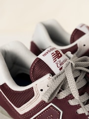 Красный/белый - Тренажеры New Balance Mens 574 - Image 6 of 10