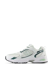 New Balance White/Green Womens 530 Trainers - Image 2 of 10
