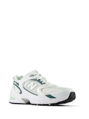 New Balance White/Green Womens 530 Trainers - Image 3 of 10