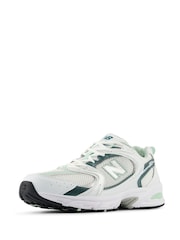New Balance White/Green Womens 530 Trainers - Image 4 of 10