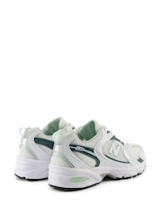 New Balance White/Green Womens 530 Trainers - Image 5 of 10