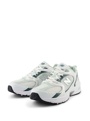New Balance White/Green Womens 530 Trainers - Image 6 of 10