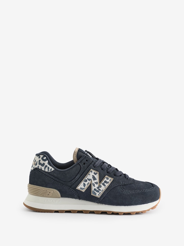 Schwarz Chrom - New Balance 574 Damen-Sneaker - Bild 1 von 1