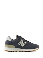 New Balance Black Chrome Womens 574 Trainers - Image 2 of 9